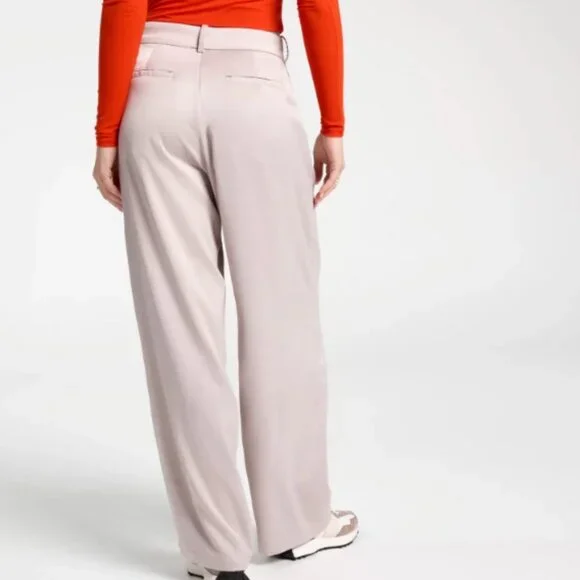 Nike Women's 24.7 PerfectStretch High-Waisted Wide Leg Pants MED  Lt Orewood Brn - Picture 8 of 9